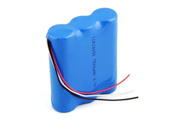 1S3P Rechargeable Lithium Battery 3.7V 7500mAh 18650 for Fascia Gun