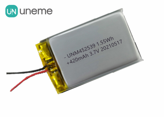 Batteria al litio ricaricabile 452539 3.7V 420mAh di Lipo per prodotti elettronici di consumo