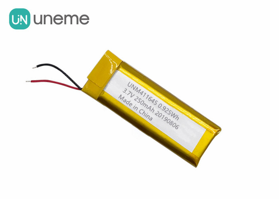 pacchetto della batteria ricaricabile della batteria 411645/Li del Li-polimero di 3.7V 250mah poli per la macchina di posizione