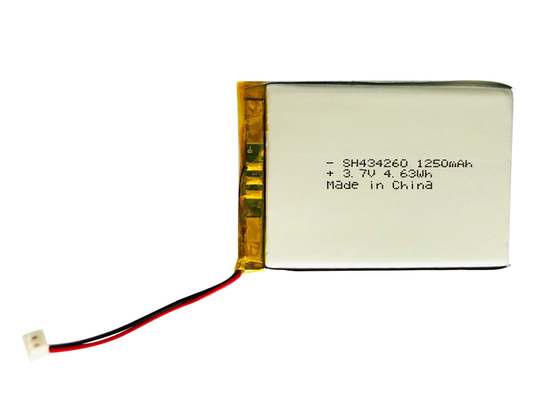 pacchetto ricaricabile 434260 3.7V 1250mAh della batteria del polimero del litio 4.63Wh per il caso del telefono cellulare